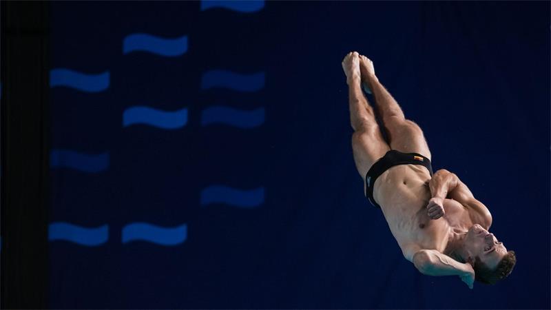  Moritz Wesemann aus Deutschland tritt im Finale der Schwimm-Europameisterschaften in Frankreich an.