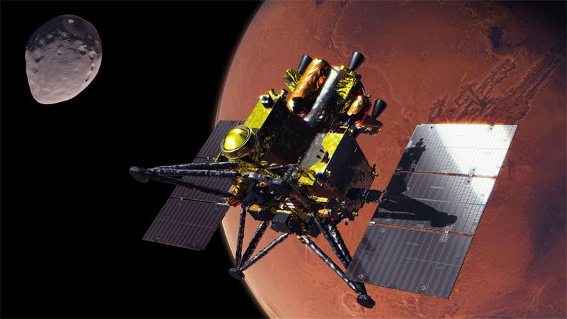 „Idefix“ fliegt zu Marsmond – Japanische Raummission startet Ziel der japanischen Raumfahrtmission „MMX“ (Martian Moons eXploration) ist der Marsmond Phobos. Hier eine künstlerische Darstellung. (Archivbild)