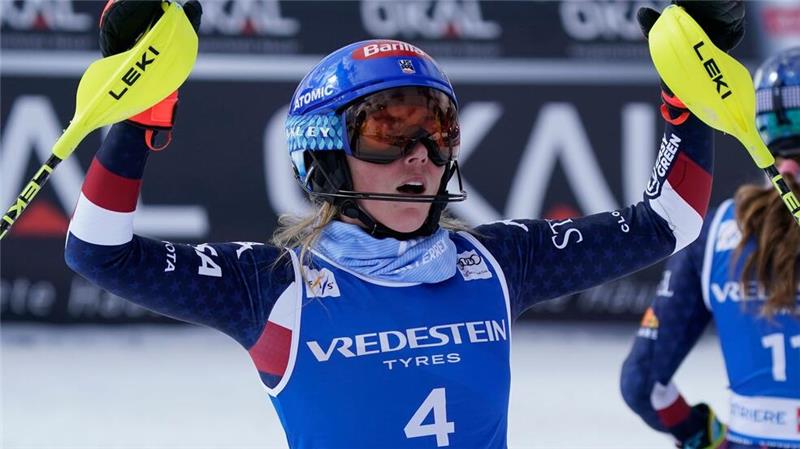 100 Weltcup-Siege: Nächster Meilenstein für Skistar Shiffrin 100 Weltcup-Siege: Mikaela Shiffrin konnte es zunächst selbst kaum glauben.