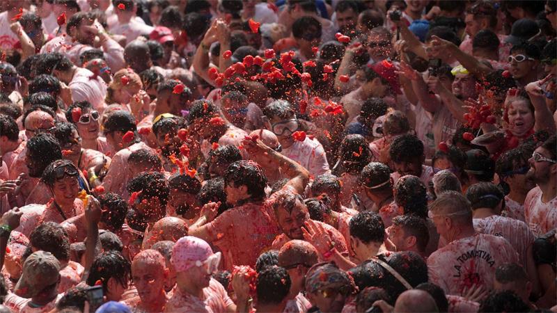 150.000 Kilogramm Tomaten standen für die diesjährige Ausgabe der „La Tomatina“ zur Verfügung.