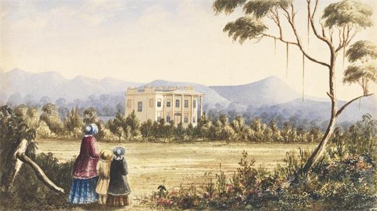 Das Bild zeigt eine Farm in Tasmanien.