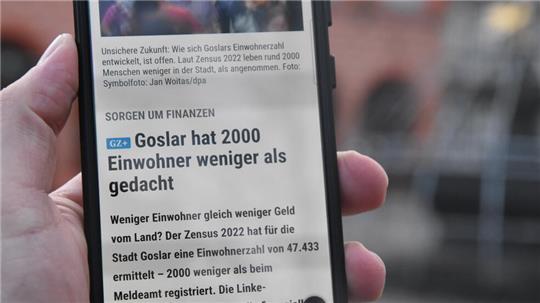 2000 Einwohner weniger: Das Ergebnis des Zensus 2022 kann erhebliche Finanzeinbußen für Goslar bedeuten.