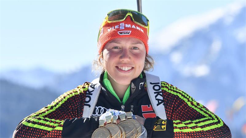 Emotionale Erinnerung an Dahlmeier: Sie war die Beste 2017 war Laura Dahlmeier die alles überragende WM-Teilnehmerin. (Archivbild)
