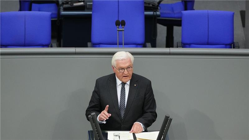 Steinmeier fordert Festhalten an Lehren aus der NS-Diktatur 80 Jahre nach Kriegsende: Bundespräsident Steinmeier ruft zum Festhalten an den Lehren aus der NS-Diktatur auf.