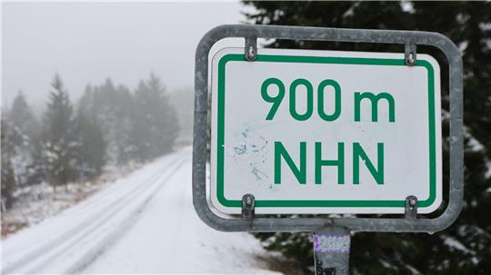 Ab einer Höhe von 400 bis 600 Meter kann es schneien. 