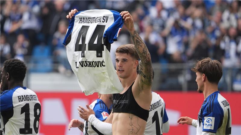 Tor als Abschiedsgeschenk? - Vuskovic: „Zweite Heimat“ Abschied mit Tor: HSV-Verteidiger Luka Vuskovic.