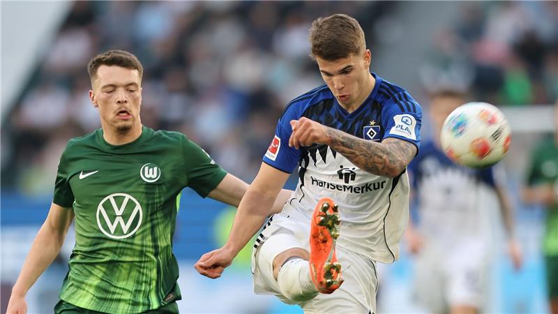 Abstiegskampf pur zwischen dem VfL Wolfsburg und dem Hamburger SV.