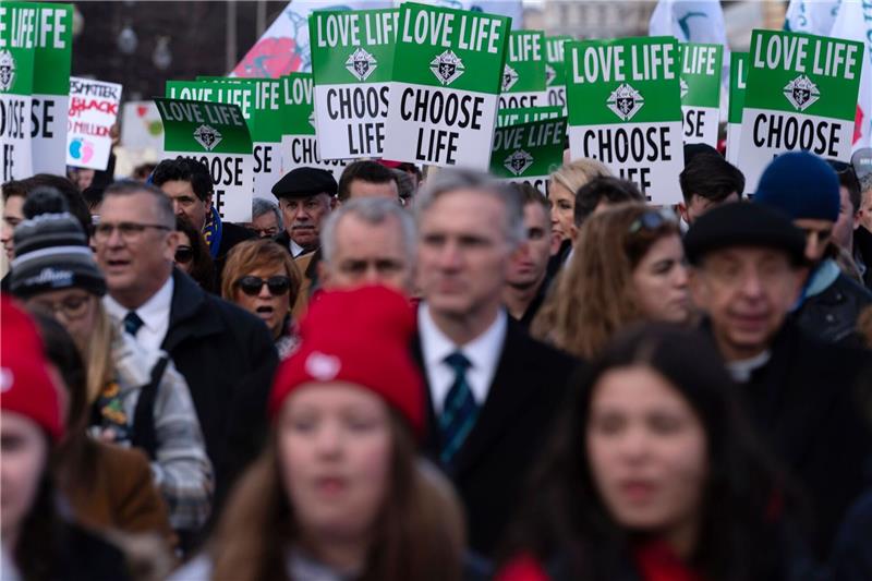 Abtreibungsgegner beim «March for Life» («Marsch für das Leben») in Washington am 20.01.2023.