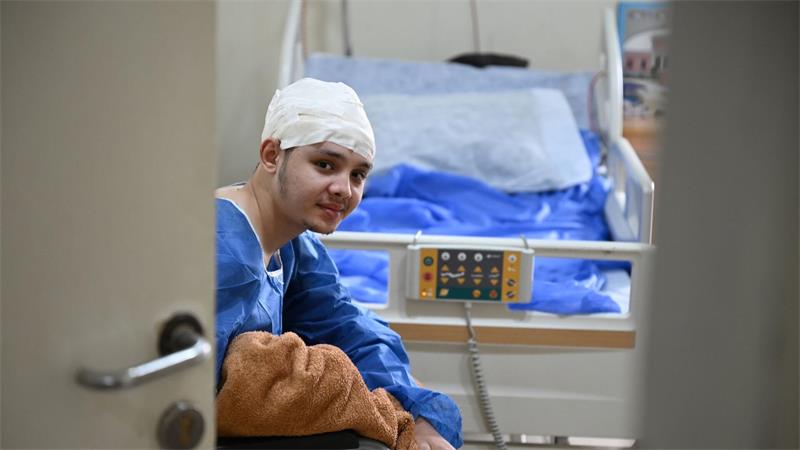 Ahmed al-Chair wurde im Krieg im Gazastreifen verletzt. 