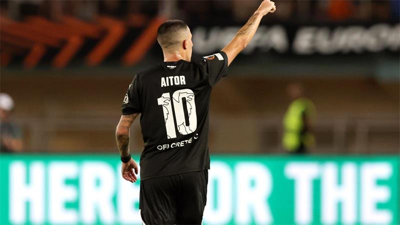 Aitor bejubelte das 1:0-Führungstor.