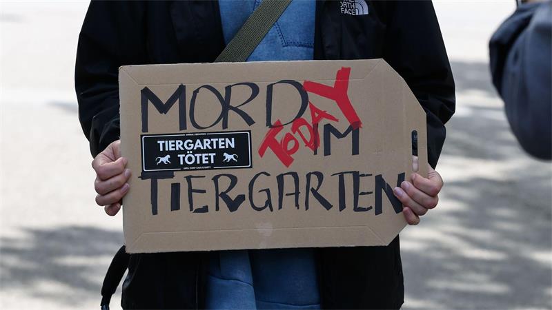 Aktivistinnen und Aktivisten versammelten sich am 29. Juli 2025 vor dem geschlossenen Tiergarten, um gegen die Tötung der Paviane zu demonstrieren. Einige drangen später in den Zoo ein. (Archivbild)
