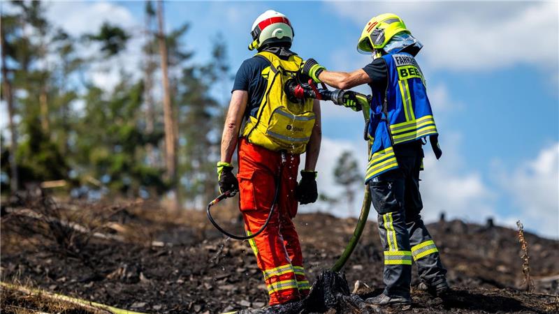Waldbrände im Osten: Ausbreitung in der Nacht verhindert Aktuell seien rund 500 Helfer im Einsatz.