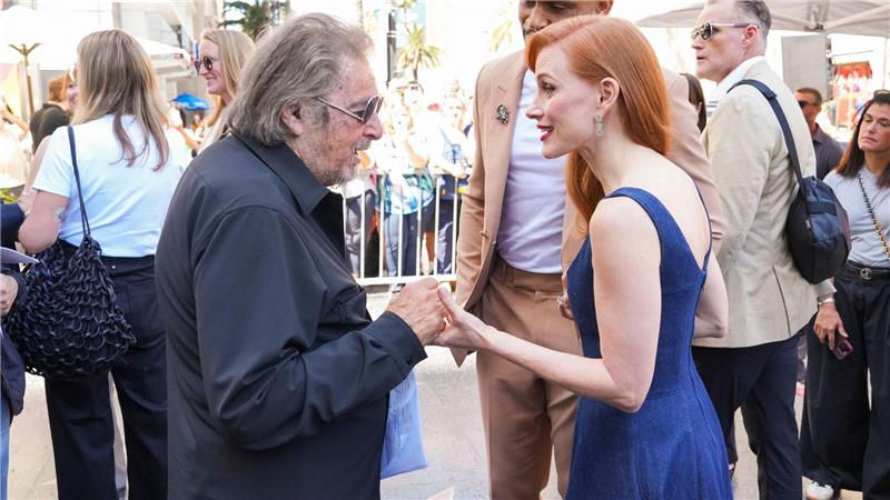 Al Pacino arbeitete mehrmals mit Jessica Chastain zusammen. 
