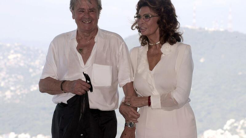Alain Delon, hier mit der italienischen Schauspielerin Sophia Loren, war für seine Mörderrollen bekannt. (Foto - Archiv)