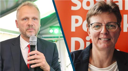 Das Foto zeigt eine Collage von Alexander Ehrenberg und Annett Eine.