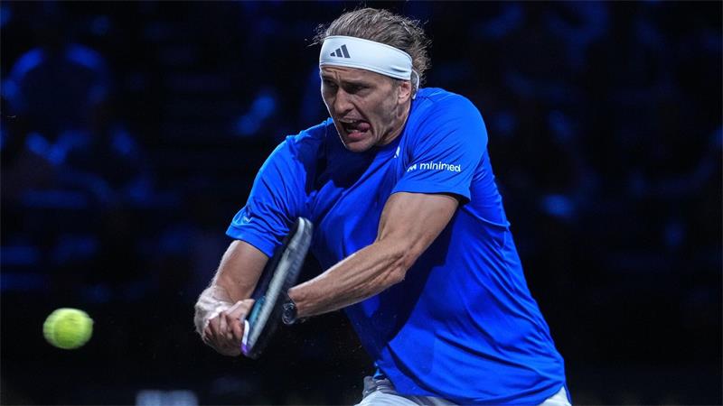 Alexander Zverev beim Laver Cup in Aktion. 