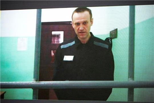 Alexej Nawalny während einer Live-Übertragung vor dem Obersten Gerichtshof in Russland. Der in Haft verschwundene Kremlgegner ist erneut nicht zu einer Gerichtsverhandlung erschienen.