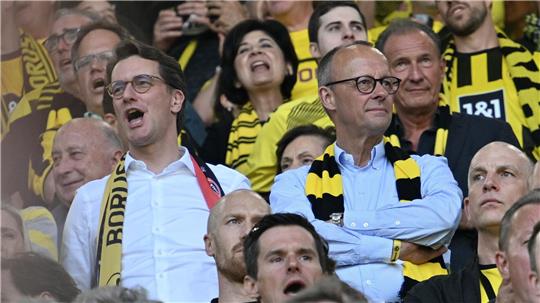 Als Besucher eines BVB-Spiels im Mai 2023: Bundeskanzler Friedrich Merz. (Archiv)