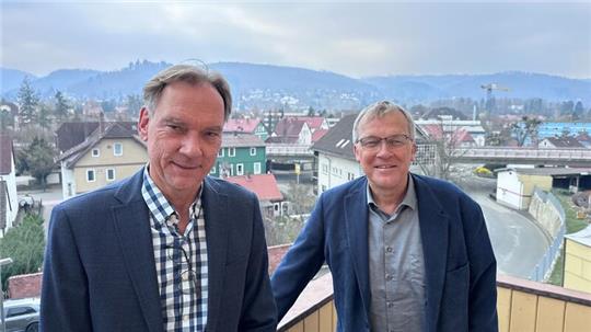 Alter und neuer Geschäftsführer: Bernd Vollrodt und Christian Klamt (l.)