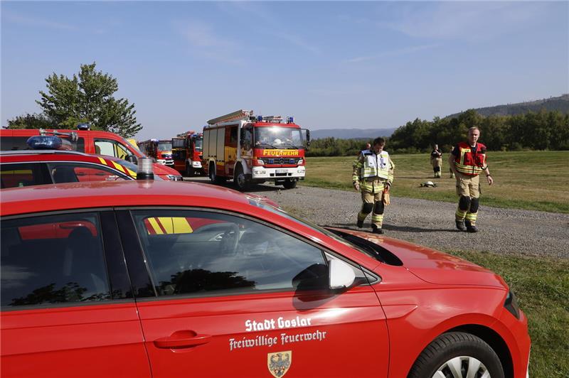 Am Bollrich in Goslar werden die kleineren Löschflugzeuge betankt. Die Feuerwehr...