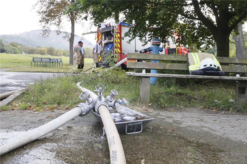 Am Bollrich in Goslar werden die kleineren Löschflugzeuge betankt. Die Feuerwehr...
