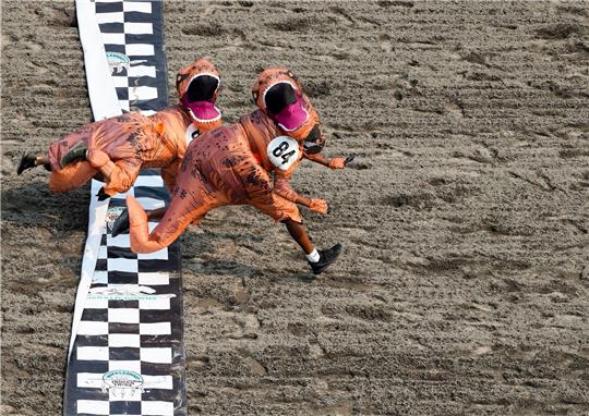 Am Ende gab es ein knappes Finish beim T-Rex World Championship Race in Emerald Downs.