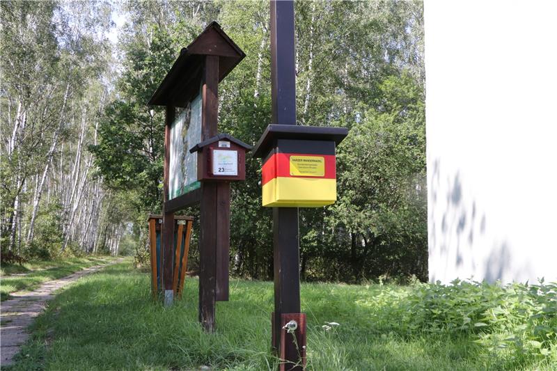 Am Grenzturm Rhoden gibt es gleich zwei Stempelstellen. Foto: Andreas