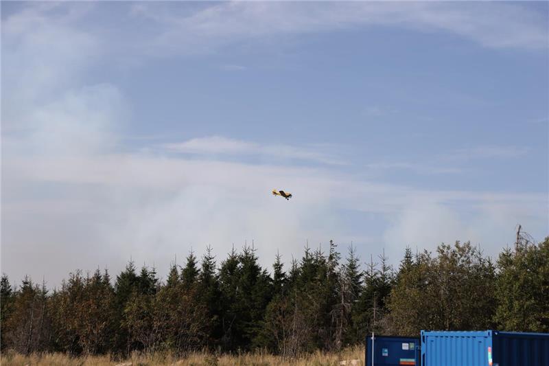 Am Königsberg beim Brocken brennt es: Die Feuerwehr ist im Einsatz.