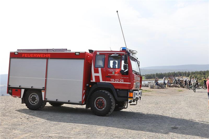 Am Königsberg beim Brocken brennt es: Die Feuerwehr ist im Einsatz.