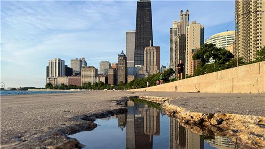Am Lake Michigan bereitet sich die Nationalmannschaf nach der Ankunft in Amerika weiter auf die WM vor. 