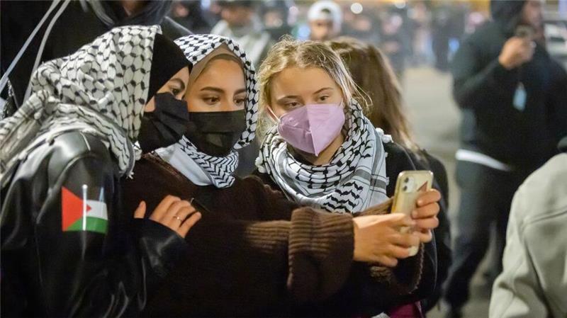 Am Montag, dem Jahrestag des Hamas-Massakers in Israel, war Greta Thunberg bei einer propalästinensischen Demonstration in Berlin. (Archivbild)