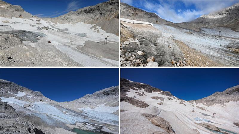 Am Nördlichen Schneeferner lag bis in den Juli Altschnee und ließ den Gletscher größer aussehen. (Archivbild)