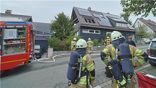 Am Rosenberg brennt ein Saunaofen: Das Feuer ist schnell unter Kontrolle.