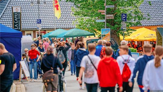 Am Samstag können die Besucher des Stadtfestes wieder über die Dr.-Willi-Bergmann-Straße an den vielen Ständen vorbeischlendern.
