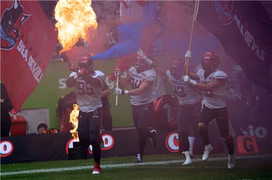 American Football: Profiliga ELF. Die Hamburg Sea Devils tragen 2024 nur ein richtiges Heimspiel in der Hauptrunde aus.