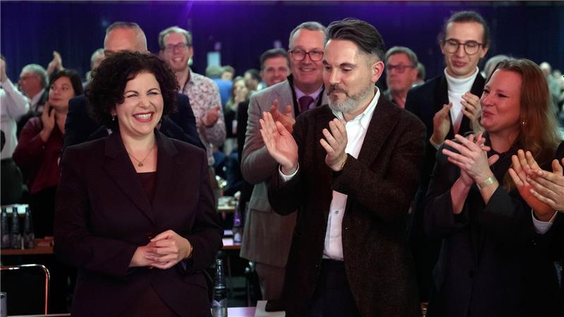 Amira Mohamed Ali und Fabio De Masi sind die neue Doppelspitze. (Archivbild)