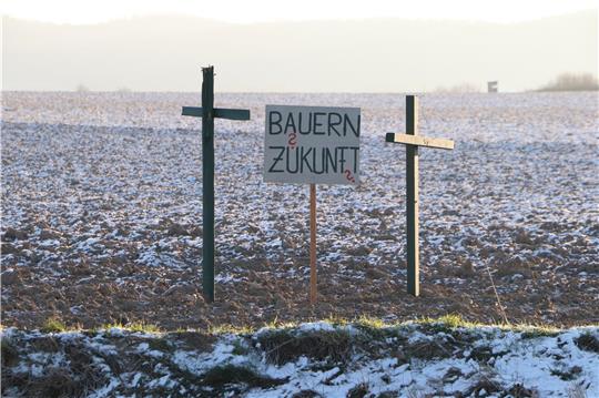 An der Landesstraße 500 zwischen Neuenkirchen und Liebenburg stehen diese Protestkreuze. Archivfoto: Gereke