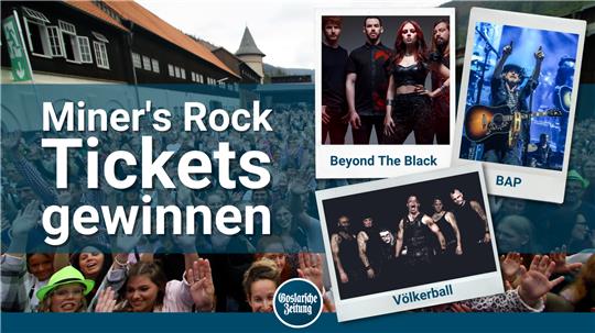 An diesem Wochenende werden Völkerball, Beyond The Black und Bap auf der Bühne am Rammelsberg stehen. Montage: GZ