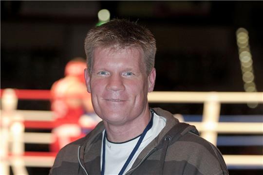 Andreas Schnieders als Zuschauer bei den Deutschen Meisterschaften im Boxen.