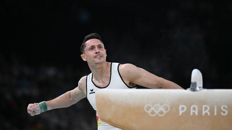 Herbe Enttäuschung: Turn-Riege verpasst Olympia-Finale Andreas Toba jubelt über eine gelungene Übung.