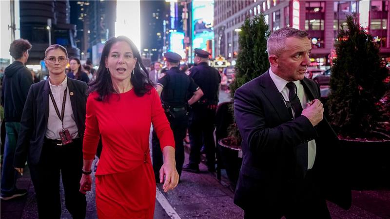 Annalena Baerbock, Präsidentin der Generalversammlung der Vereinten Nationen, am Times Square in New York (Archivbild).
