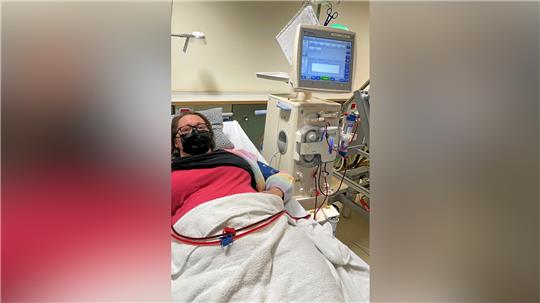 Annett Dähne-Hüttner erhält nach einem langen Krankheitsverlauf mit Chemotherapie und Dialyse eine neue Niere von ihrem Ehemann. Foto: Privat