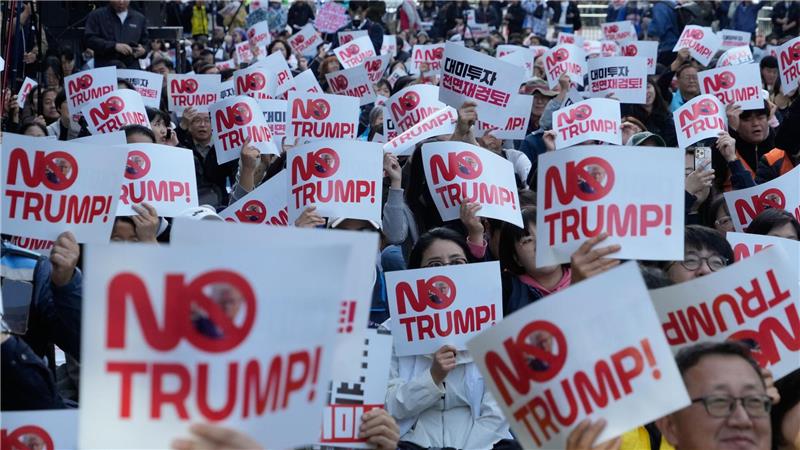 Anti-Trump-Demo in Südkorea