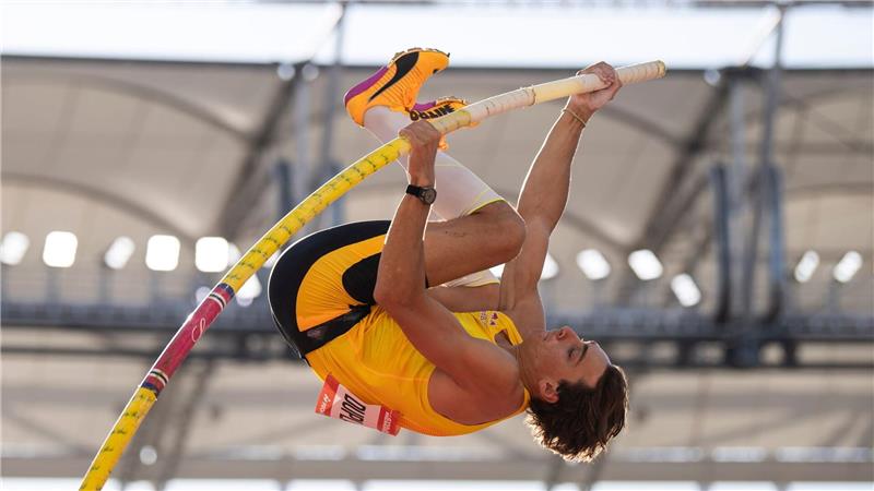 13. Stabhochsprung-Weltrekord: Duplantis über 6,29 Meter Armand Duplantis steigerte seinen Stabhochsprung-Weltrekord auf 6,29 Meter.