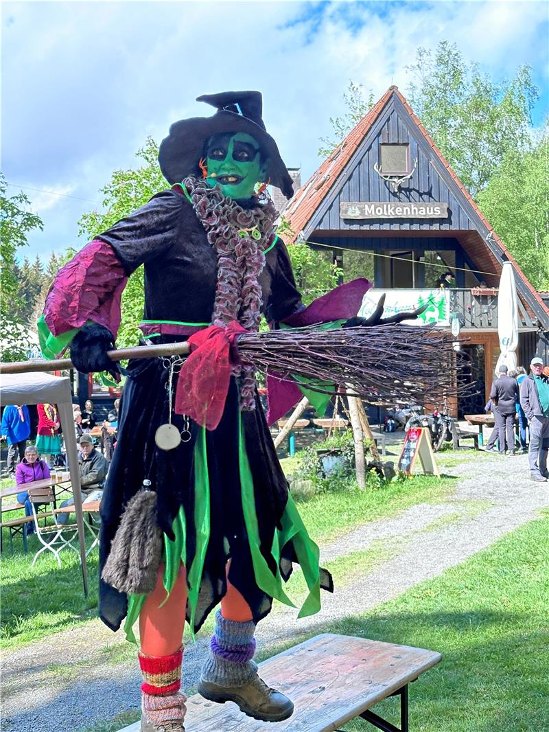 Harzburger Maisingen: Folklore soll moderner werden Auch Hexe Tula ist mit von der Partie – in dem Kostüm steckt die 2. Harzklub-Vorsitzende Ines Hohlbein.