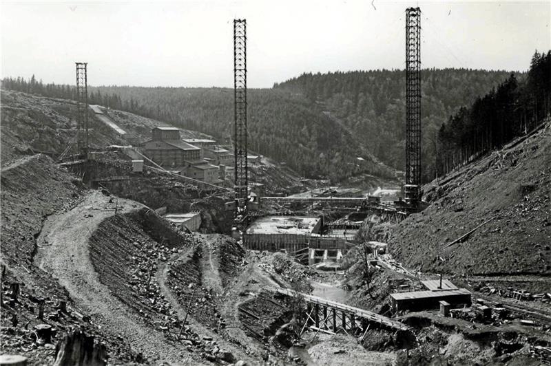 Auch beim Bau der Eckertalsperre, ein „kriegswichtiger“ Bau, waren Zwangsarbeiter eingesetzt.  Archivfoto: Privat