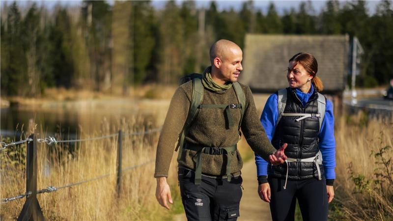 890 Beschäftigte engagieren sich für Fitness und Aufforstung Auch beim Wandern können Punkte für "Bewegung für unseren Wald" gesammelt werden.