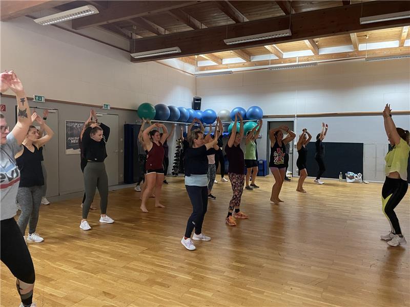 Auch ein Zumba-Kurs wurde angeboten. Foto: Rennwanz