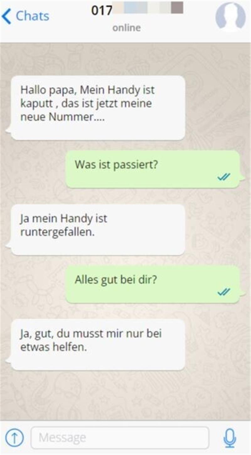 Polizei warnt: So schützen Sie sich vor WhatsApp-Betrug Auch im Landkreis Goslar häufen sich wieder verdächtige WhatsApp-Nachrichten. Foto: LKA Niedersachsen
