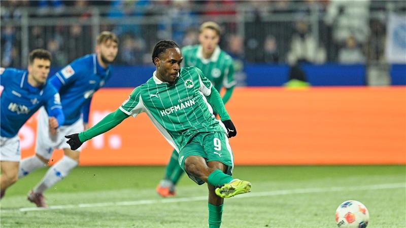 Auch zwei Treffer von Fürths Noel Futkeu reichten nicht zu einem Punktgewinn in Darmstadt.